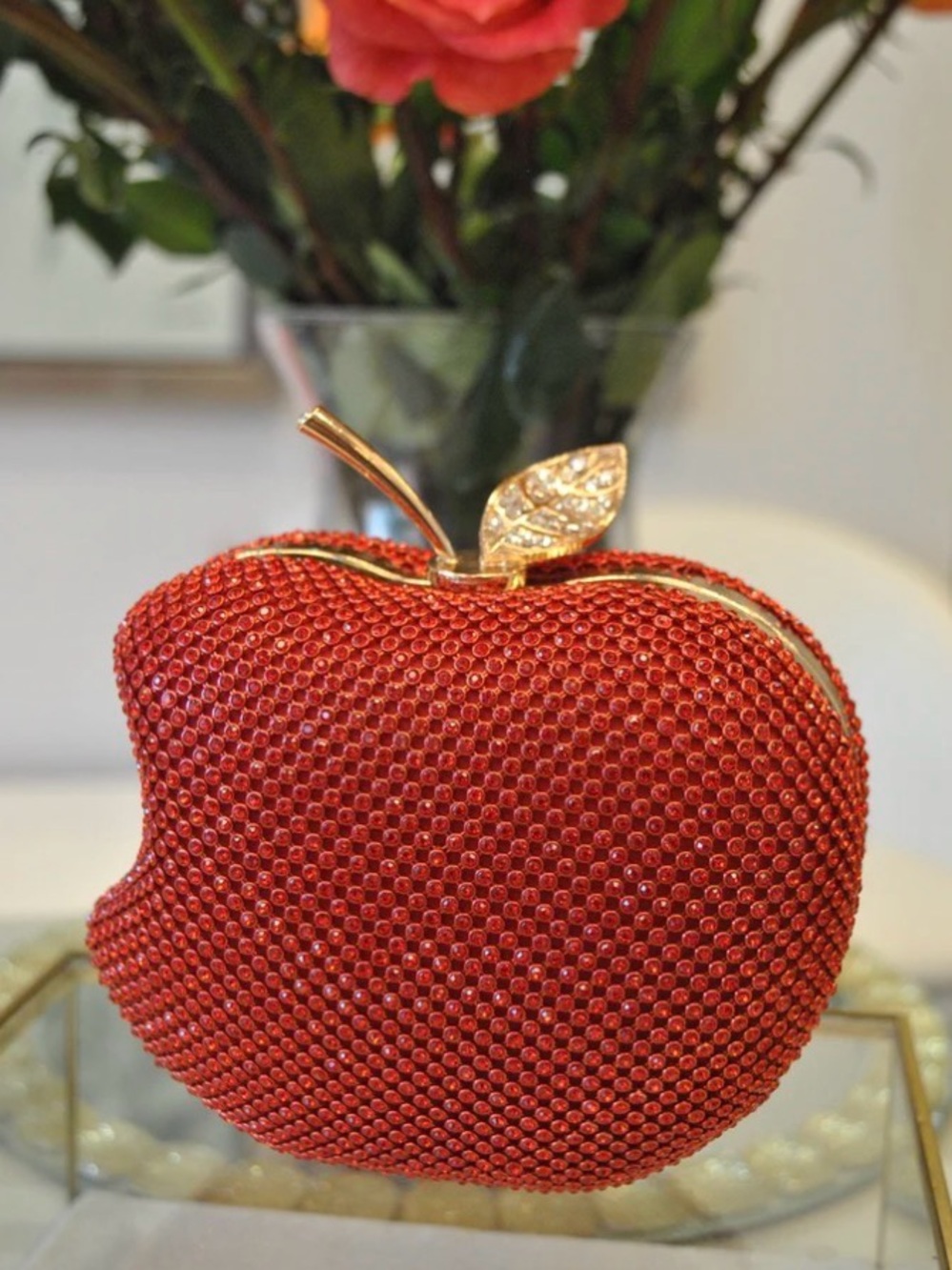 New rhinestone embellished apple clutch - Picture 7 of 10